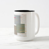 Streak Squares Tweekleurige Koffiemok (Voorkant rechts)