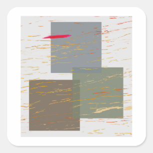 Streak Squares Vierkante Sticker