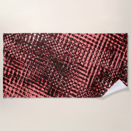 Streaks doorgekruiste en wazig, perzik- of zalmkle strandlaken