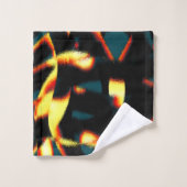 Streaks verbrande gele rode blikjes, ondeugdelijke bad handdoek (Wasdoekje)