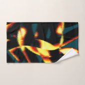 Streaks verbrande gele rode blikjes, ondeugdelijke bad handdoek (Handdoek)