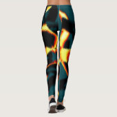 Streaks verbrande gele rode blikjes, ondeugdelijke leggings (Achterkant)