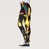 Streaks verbrande gele rode blikjes, ondeugdelijke leggings (Links)