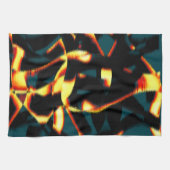 Streaks verbrande gele rode blikjes, ondeugdelijke theedoek (Horizontaal)