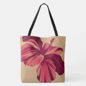 Streaky Hawaiian Hibiscus Reversible Beach Bag Tote Bag (Achterkant)