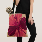 Streaky Hawaiian Hibiscus Reversible Beach Bag Tote Bag (Dichtbij)