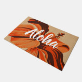 Streaky Hawaiian One Hibiscus Oranje Aloha Doormat Deurmat (Schuin)