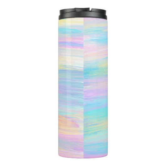 Streaky Paint Stripes Multicolor Thermosbeker (Achterkant)