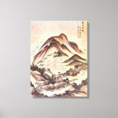 Stream and Mountain Korean Joseon Dynasty Folk Art Canvas Afdruk (Voorkant)