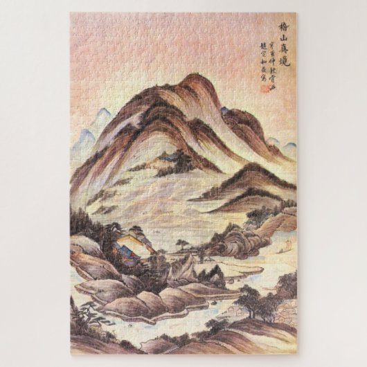 Stream and Mountain Korean Joseon Dynasty Folk Art Legpuzzel (Verticaal)