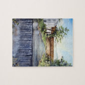 Stream New England Landscape Waterverf Painting Legpuzzel (Horizontaal)
