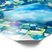 Stream of Life Mixed Media Mosaic Foto Afdruk (Hoek)