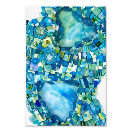 Stream of Life Mixed Media Mosaic Foto Afdruk (Voorkant)