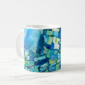 Stream of Life Mixed Media Mosaic Koffiemok (Voorkant links)