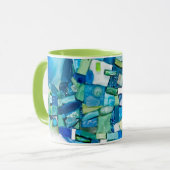 Stream of Life Mixed Media Mosaic Mok (Voorkant links)