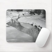 Streamen in winter B&W Muismat (Met muis)