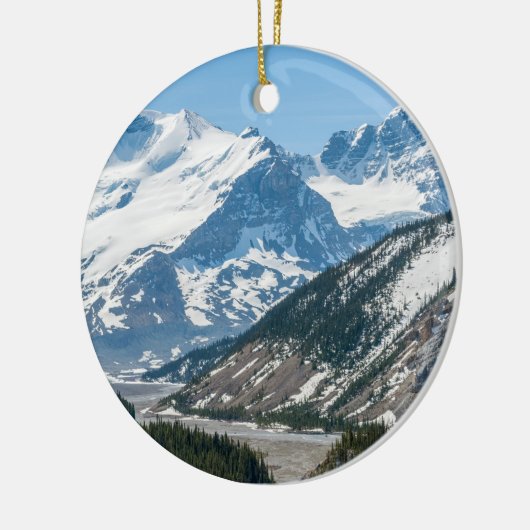 Streamen langs Icefields Parkway Highway 93 - Cana Keramisch Ornament (Links)