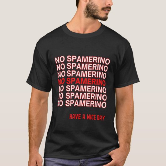 Streamer Alisha Meme No Spamerino in het Chaterino T-shirt (Voorkant)