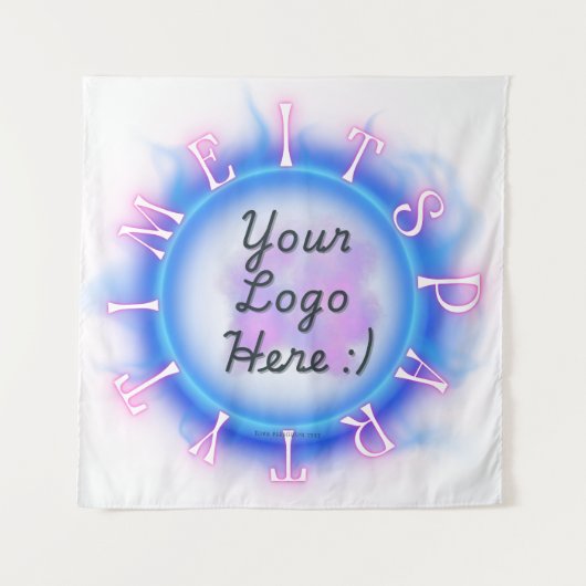 Streamer Feest Tijd Achtergrond Wandkleed (Voorkant)