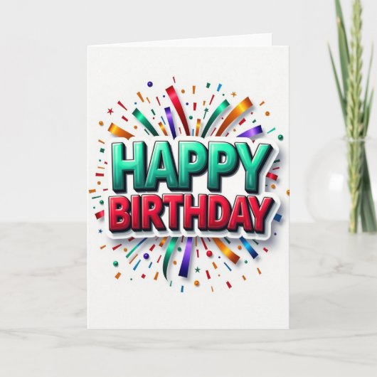 Streamer Feestkaart Kaart (Voorkant)
