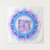 Streamer Feesttijd Achtergrond Wandkleed (Voorkant (horizontaal))