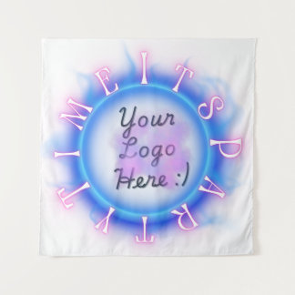 Streamer Feesttijd Achtergrond Wandkleed