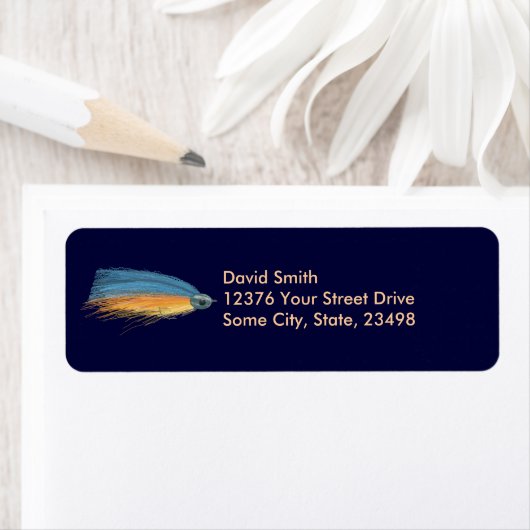 Streamer Fly Fishing Lure Art Etiket (Insitu)