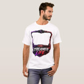 Streamer Leven Live Gaming Content Creator T-Shirt (Voorkant volledig)