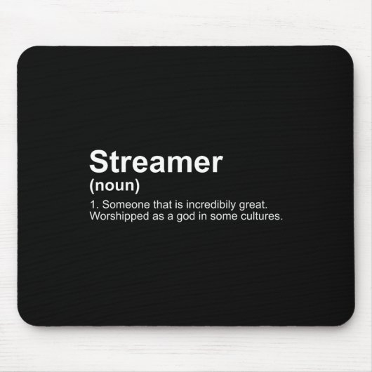 Streamer Live Stoom Definitie Muismat (Voorkant)