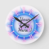 Streamer Party Time Clock Ronde Klok (Voorkant)