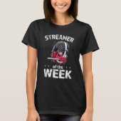 Streamer van de Wekelijkse gamedheadset Streamer T-shirt (Voorkant)