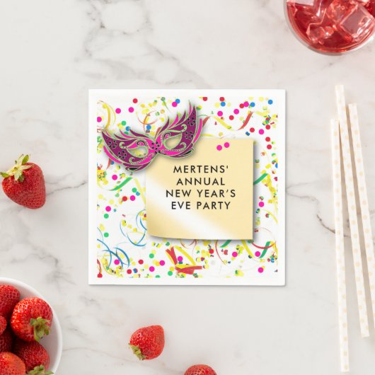 Streamers & Confetti Oudejaarsavond Party Paper Servet (Insitu)