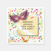 Streamers & Confetti Oudejaarsavond Party Paper Servet (Voorkant)