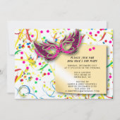 Streamers & Confetti oudejaarsfeest Kaart (Voorkant)