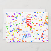 Streamers & Confetti oudejaarsfeest Kaart (Achterkant)