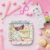 Streamers & Confetti oudejaarsfeest Papieren Bordje (Feest)