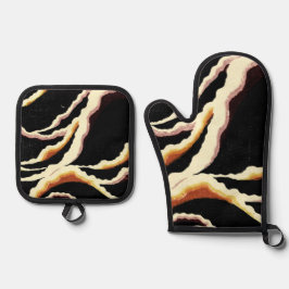 Streamers decoratief ontwerp 1902 ovenwant & pannenlap set