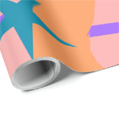 Streamers en sterren cadeaupapier (Rol Hoek)