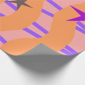 Streamers en sterren cadeaupapier (Hoek)