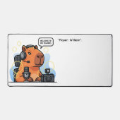 Streaming Capybara – Cute Gamer Streamer Bureaumat (Voorkant)