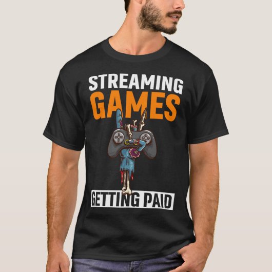 Streaming Games Betaalde PC Video Game Streaming T-shirt (Voorkant)