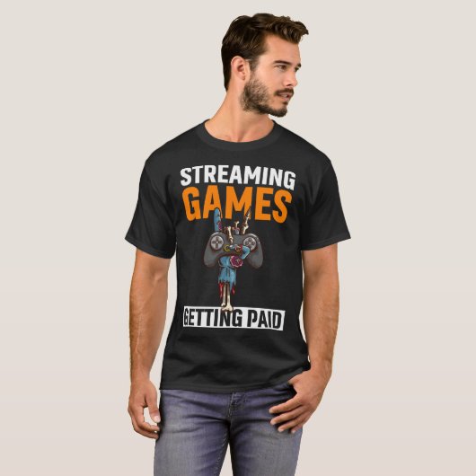 Streaming Games Betaalde PC Video Game Streaming T-shirt (Voorkant volledig)