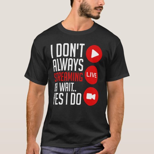 Streaming Gaming Streamer Online Video Microfoon T-shirt (Voorkant)