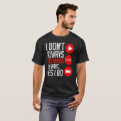 Streaming Gaming Streamer Online Video Microfoon T-shirt (Voorkant volledig)