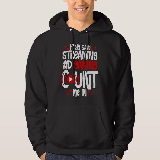 Streaming Gaming Streamer Online Video Microphone Hoodie (Voorkant)