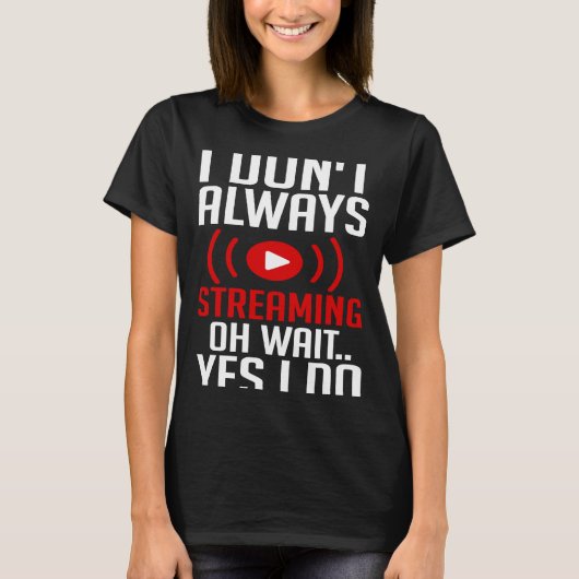 Streaming Gaming Streamer Online Video Microphone T-shirt (Voorkant)