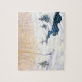 Streaming in een sneeuwwinterlandschap (kerstkunst legpuzzel (Verticaal)