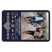 Streaming Muziek Blauwe Speler Foto Kerstmis Magneet (Horizontaal)