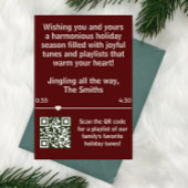 Streaming Muziek Rode Speler Foto Kerstmis Feestdagenkaart