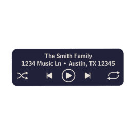 Streaming Muziekspeler Blauw retouradres Etiket